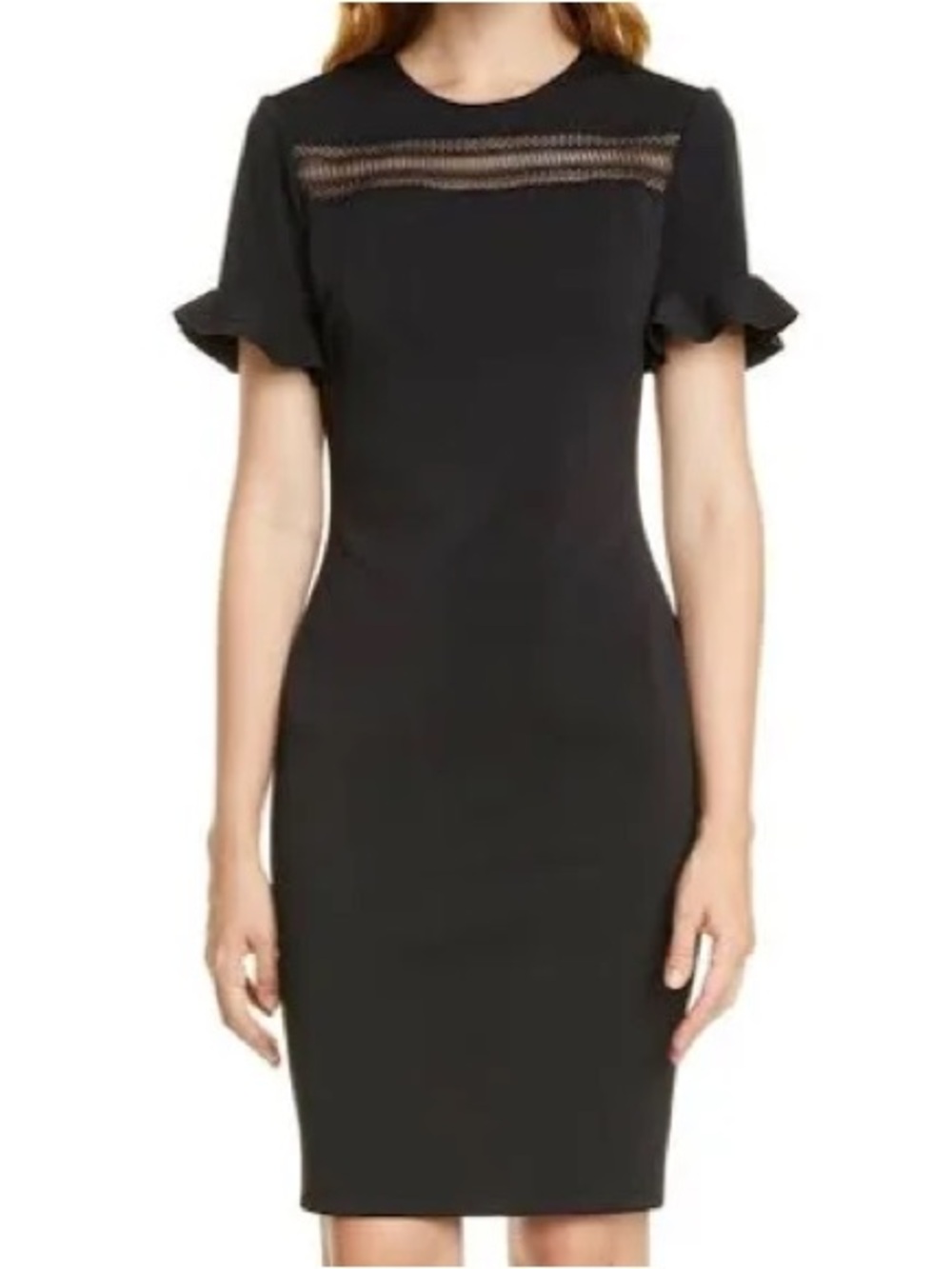 Ted Baker Women's Livsia Lace Panel Pencil Dress Size 1 XS/S (2-4) MSRP: $295.00